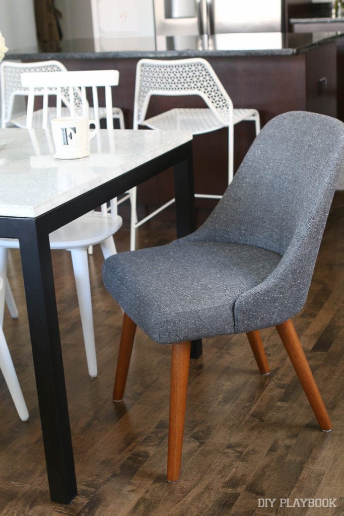 these chairs look great with the neutral decor of the dining room