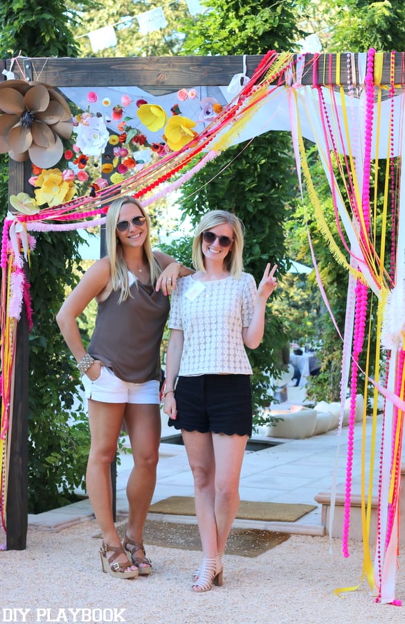 Bridget and Casey at the entrance to the Maker's Party