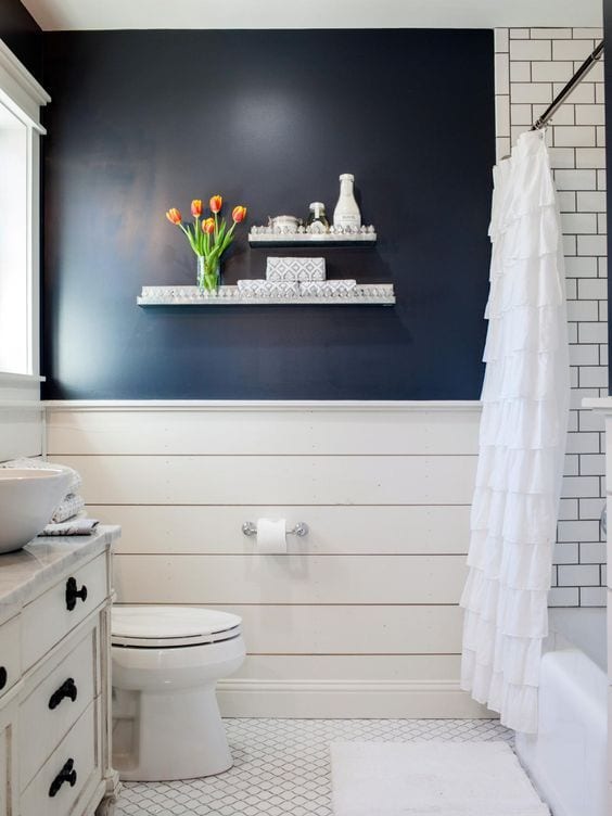 Shiplap looks good: Bathroom Vanity Lighting Inspiration and Shiplap | DIY Playbook