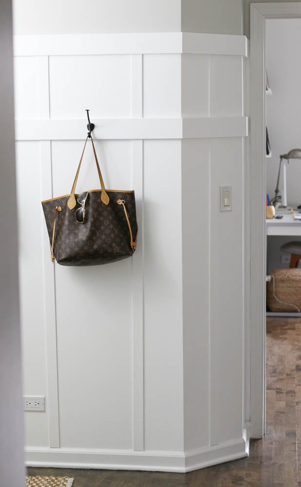 The supplies for this board and batten hallway were very inexpensive. This is a great weekend project. 