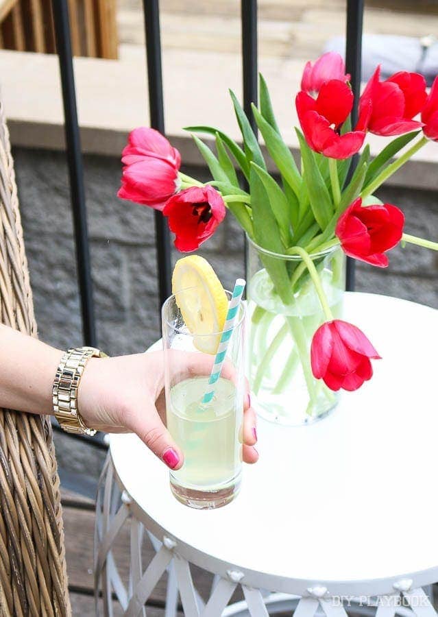 Beautiful tulips for our spring day outside on the balcony! 