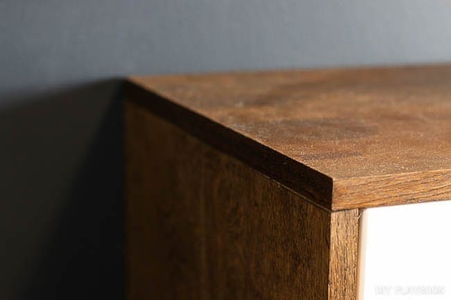 Detail photo of wood edging