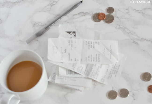 Organized receipts for taxes