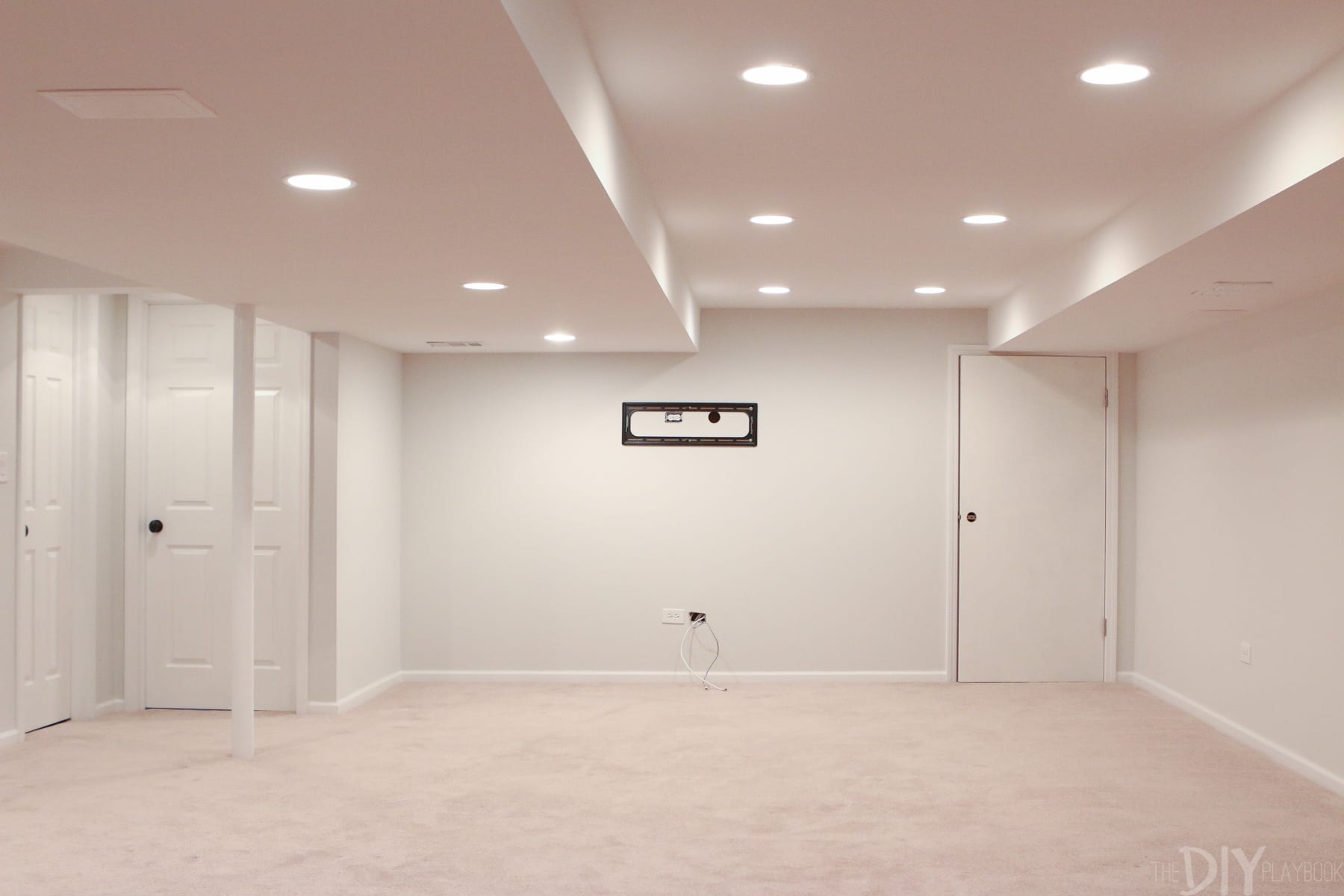 This was the basement before we added the shiplap wall. It looks OK, but it needs more texture. 