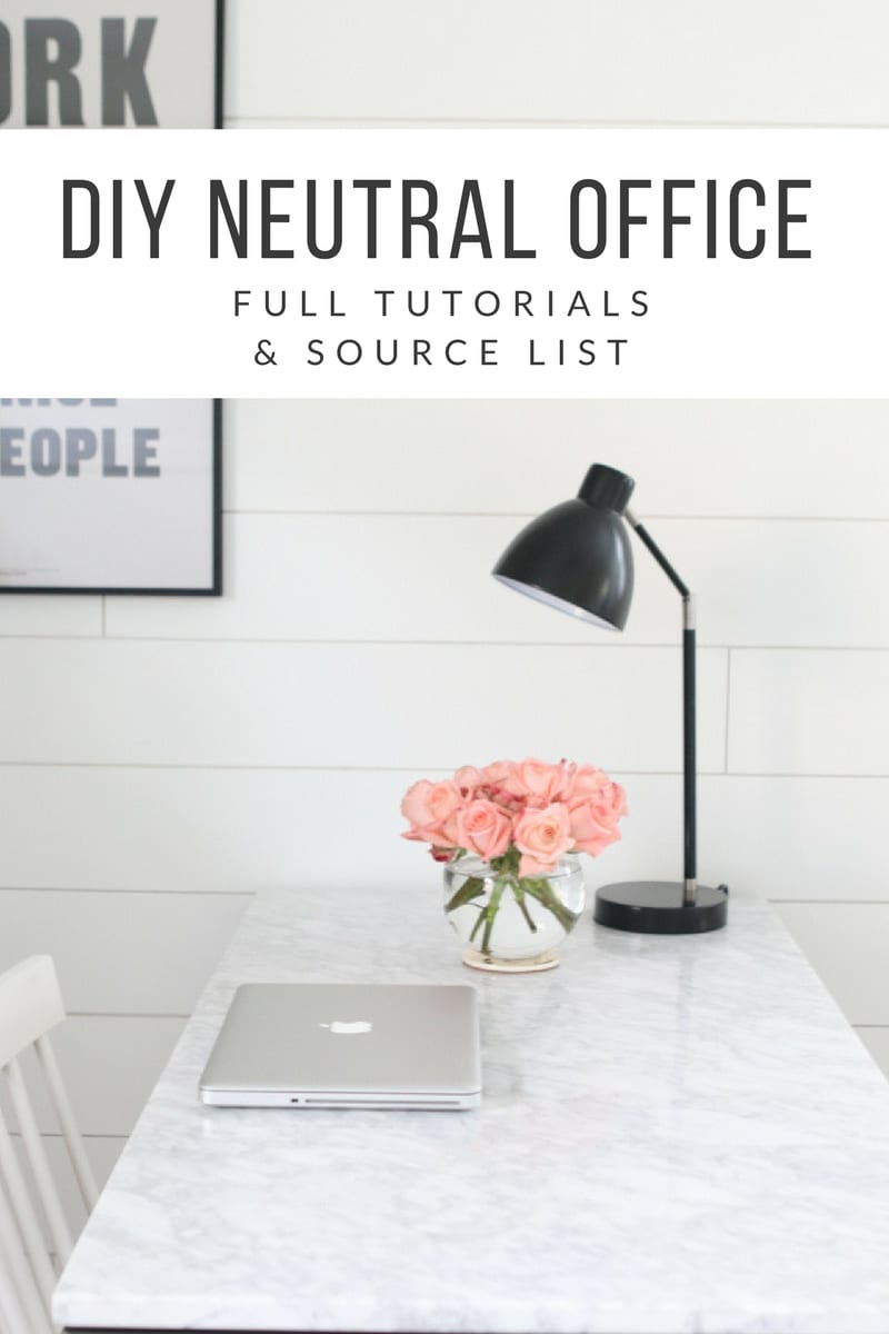 How to design the perfect neutral office! Here's the full tutorial and source list from our most popular room reveal yet. 