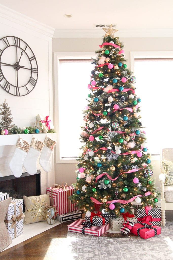 A coloforful kate Spade Inspired Christmas tree
