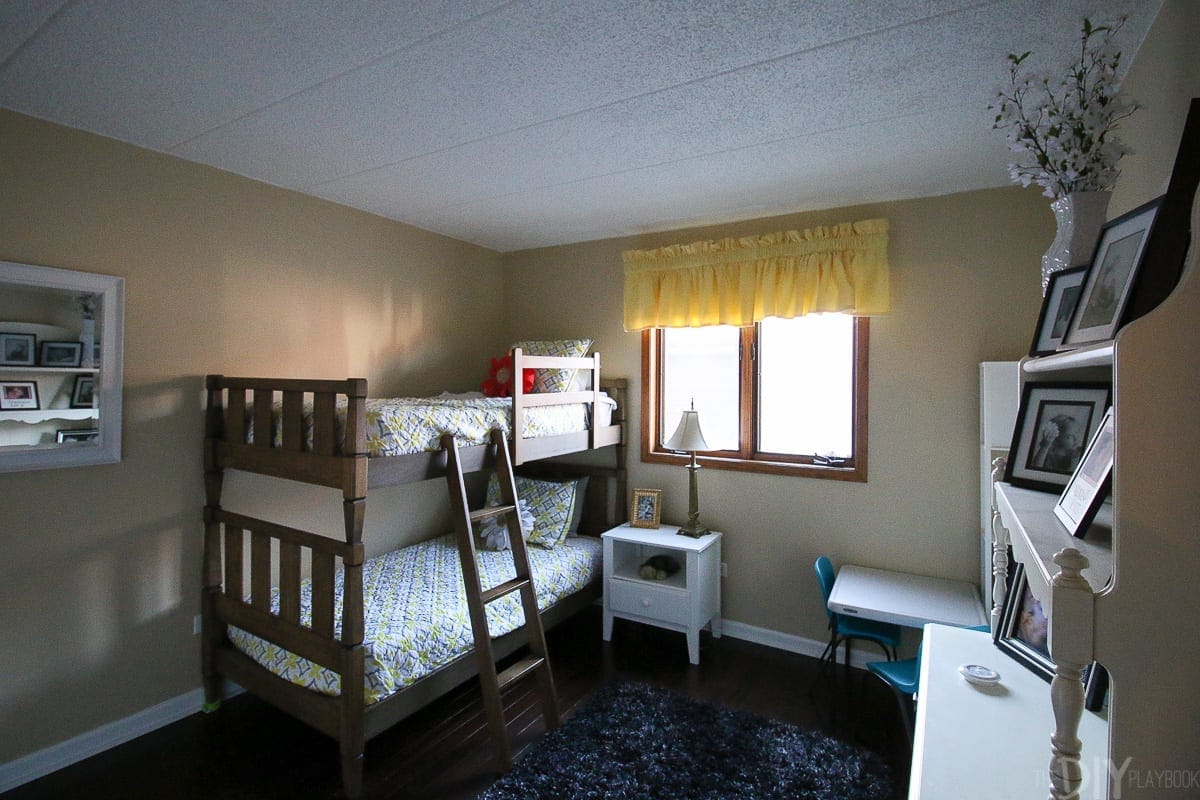 The before photos from a kids' room makeover