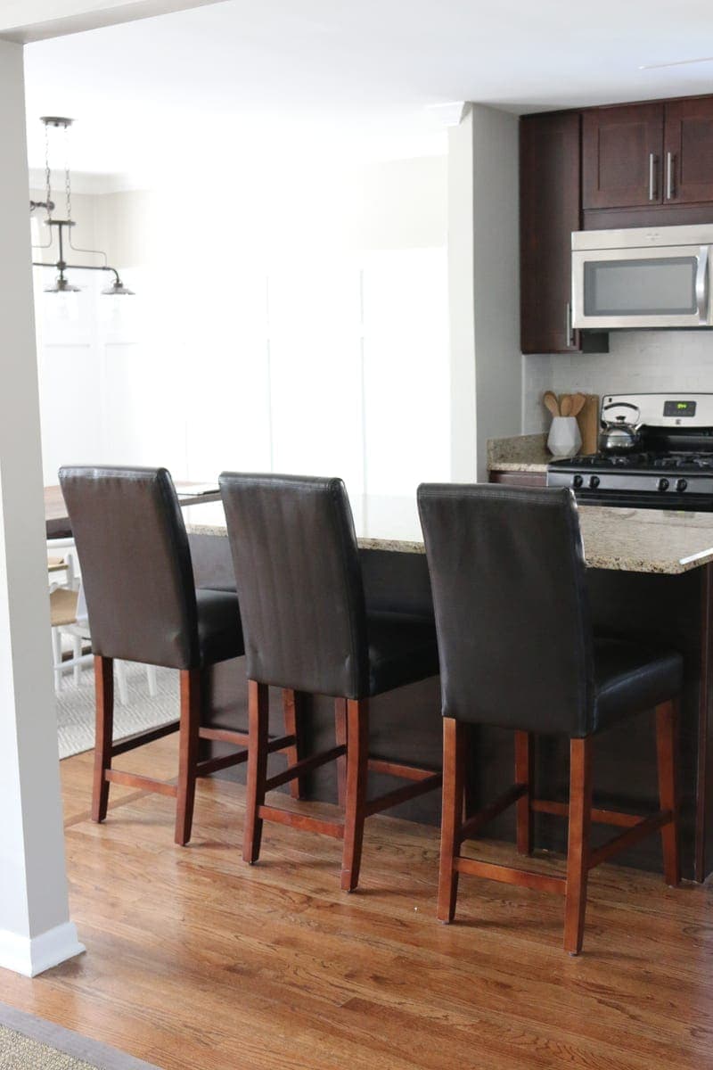 These are the old counter stools - too dark and heavy for my taste!