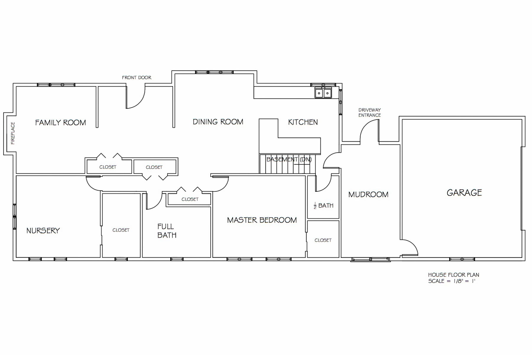 Here is the floor plan for our house showing where the mudroom will be. 