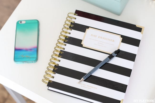 Find a cute notebook to use for home decor planning. This will make it more fun to create those shopping lists!