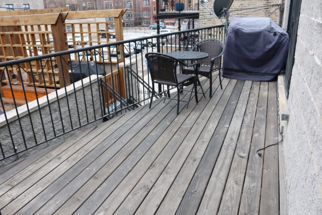 Barren patio before the makeover. 