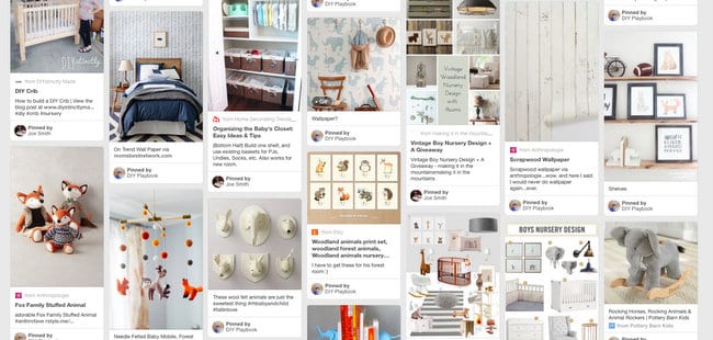 Starting a Pinterest board is one of the first 5 steps to plan a nursery.