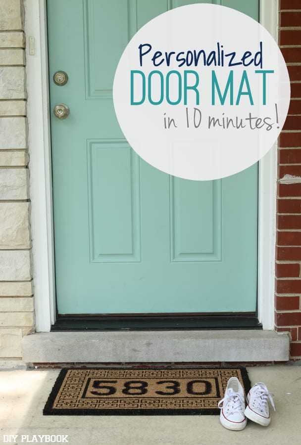 Make your own personalized doormat with this super easy 10-minute tutorial