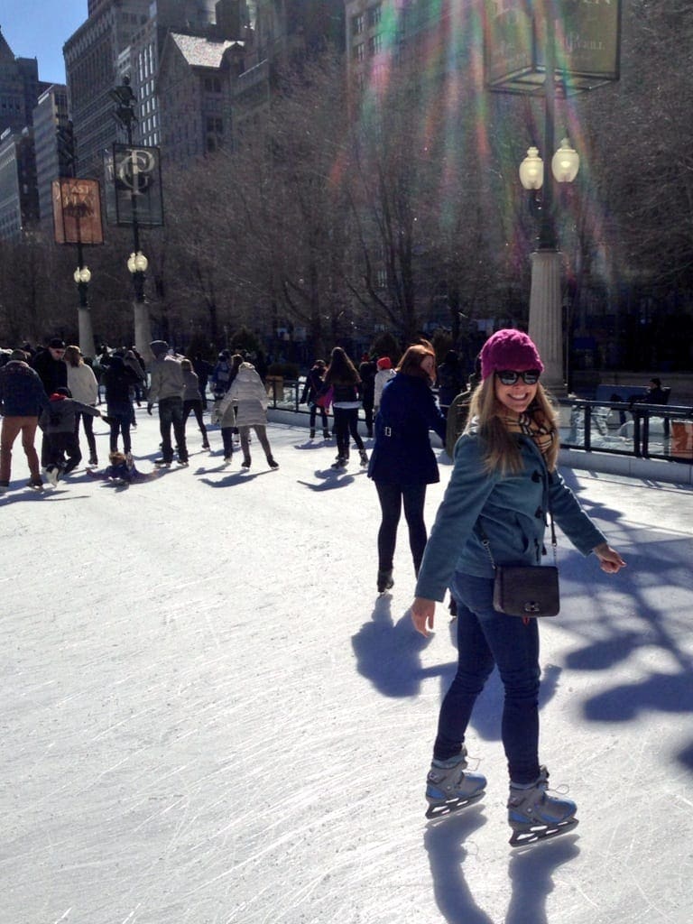 Ice skating in millenium park is a must-do in the winter. 