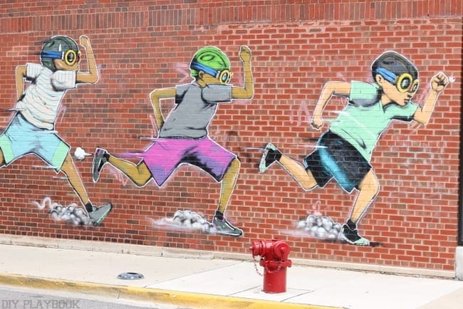 These running guys, outside the Nike store, offer a good photo op and a great location for exploring a fun neighborhood.