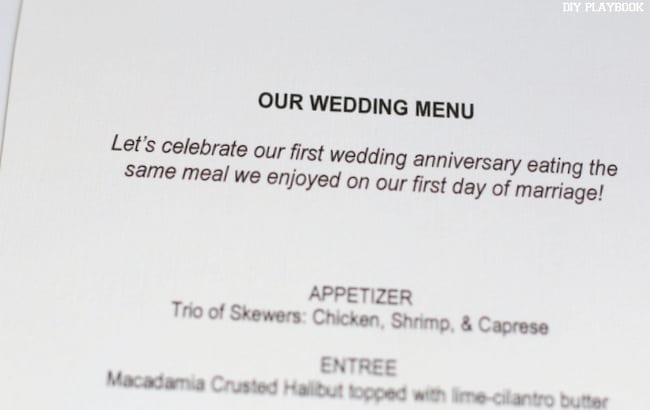 1-Our Wedding Menu