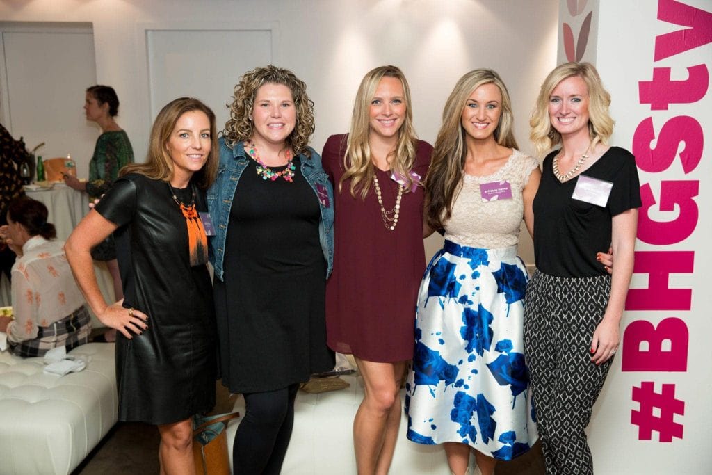 Bridget and Casey with blogger friends at the Better Homes and Gardens event