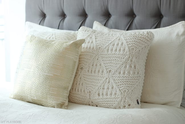 Maggie Pillow Headboard gold