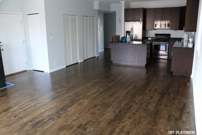 New Stained Hardwood Floors