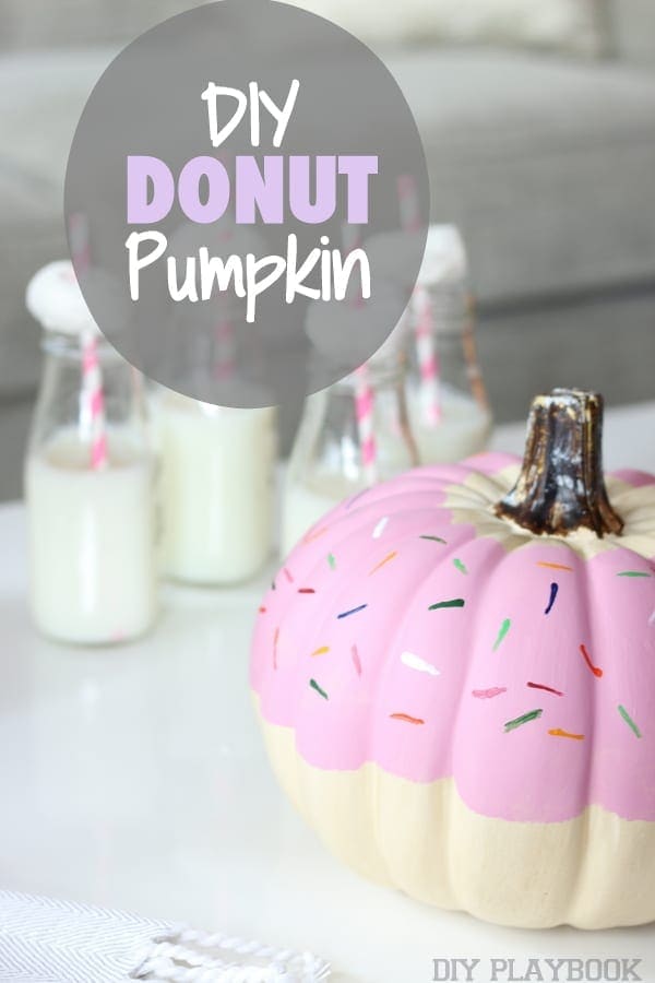 Want to know how we got this adorable donut look on our craft pumpkin? Check out or DIY tutorial!