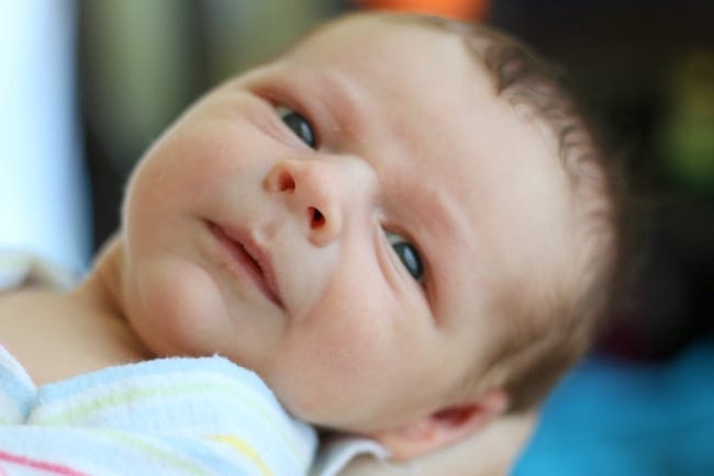 When babies are warm they even smile a little for photos. 