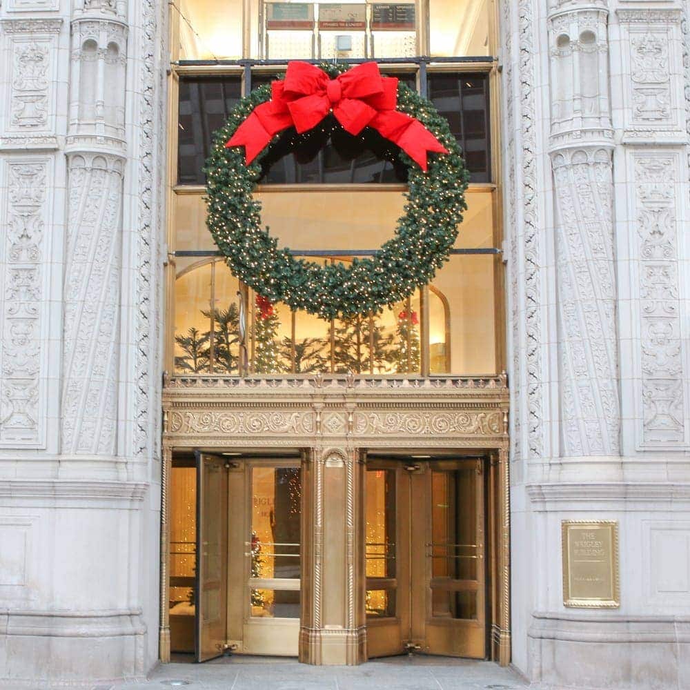 Chicago at Christmas time is a city full of lights and wreaths. 