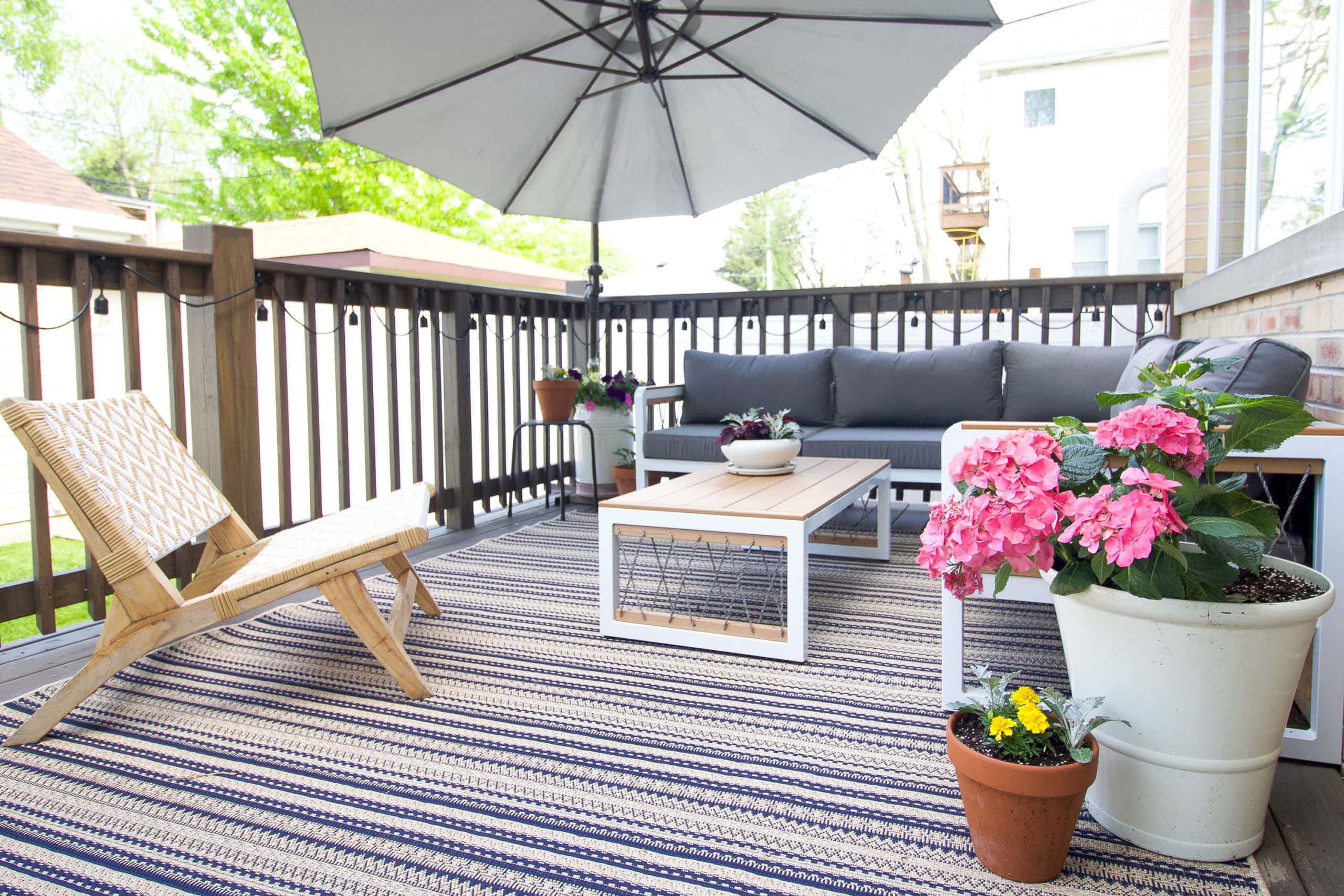 Sharing our back deck and patio