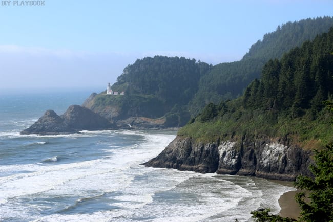 A breathtaking view along Highway 101 on our Seattle to San Francisco road trip.