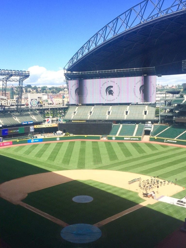 Seattle Weekend Recap: The boys took a tour of the Safeco Stadium while we were working. 