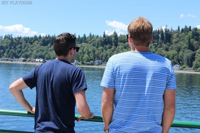 The boys on our ferry ride to Bainbridge Island. 