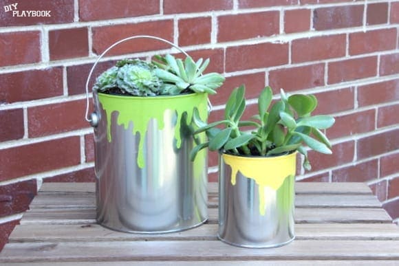 These rustic paint can planners are a fun Father's Day gift idea. 