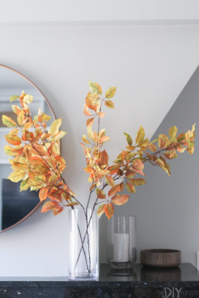 use fall branches to add some seasonal decor