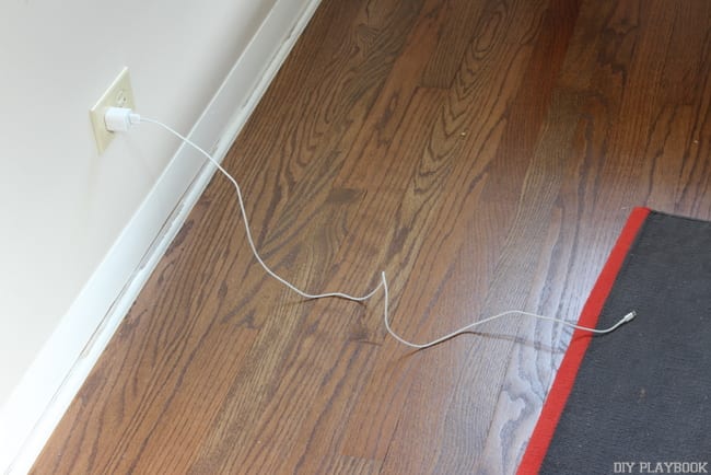 A cord isn't the best solution: DIY Bedside Charging Station Tutorial | DIY Playbook