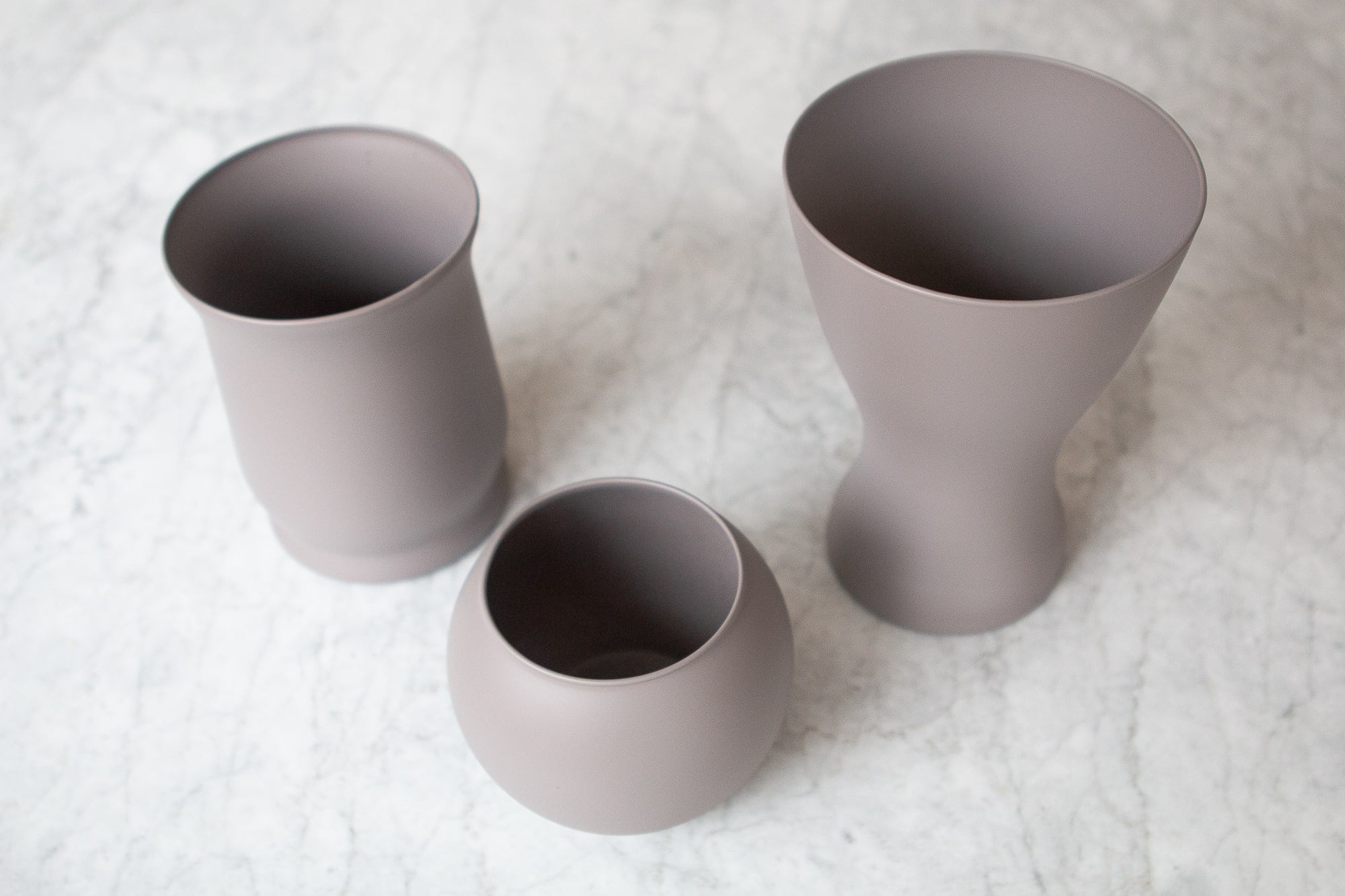 Chalk spray paint vases