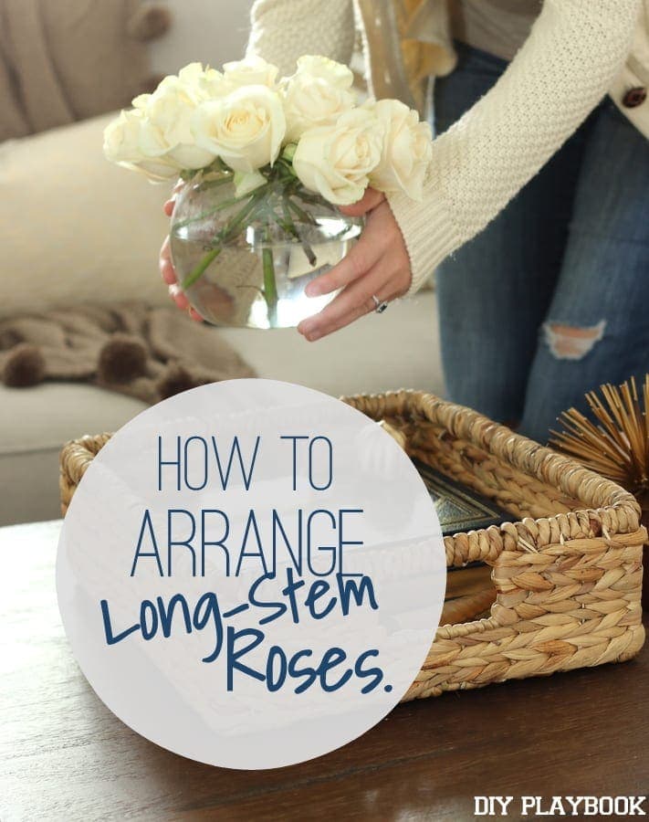 How to arrange long-stemmed roses