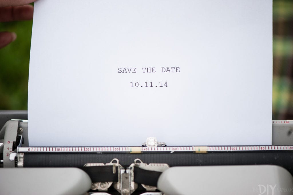 Save the Date on a typewriter