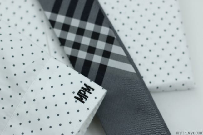 Anniversary Cotton Gift Shirt Tie Monogram