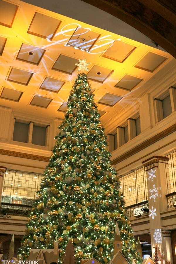 The Christmas tree in Macy's Walnut Room is a Chicago favorite. 