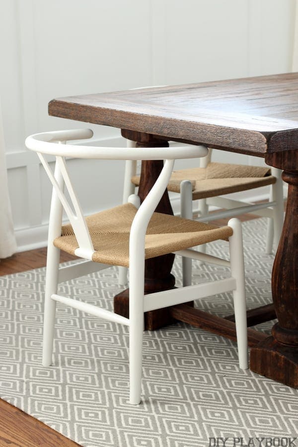 Great low-back dining room chairs. 