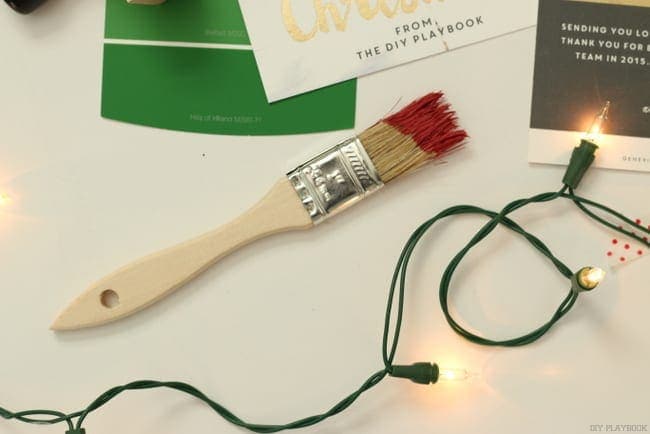 Christmas lights paint brush