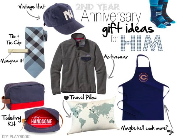 2nd wedding anniversary gift ideas for him