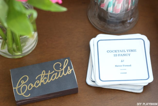 These cocktail coasters are fun and one of a kind. 