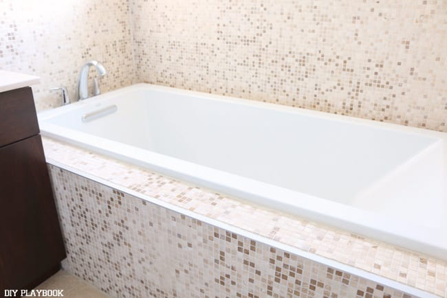 Master bathroom bathtub