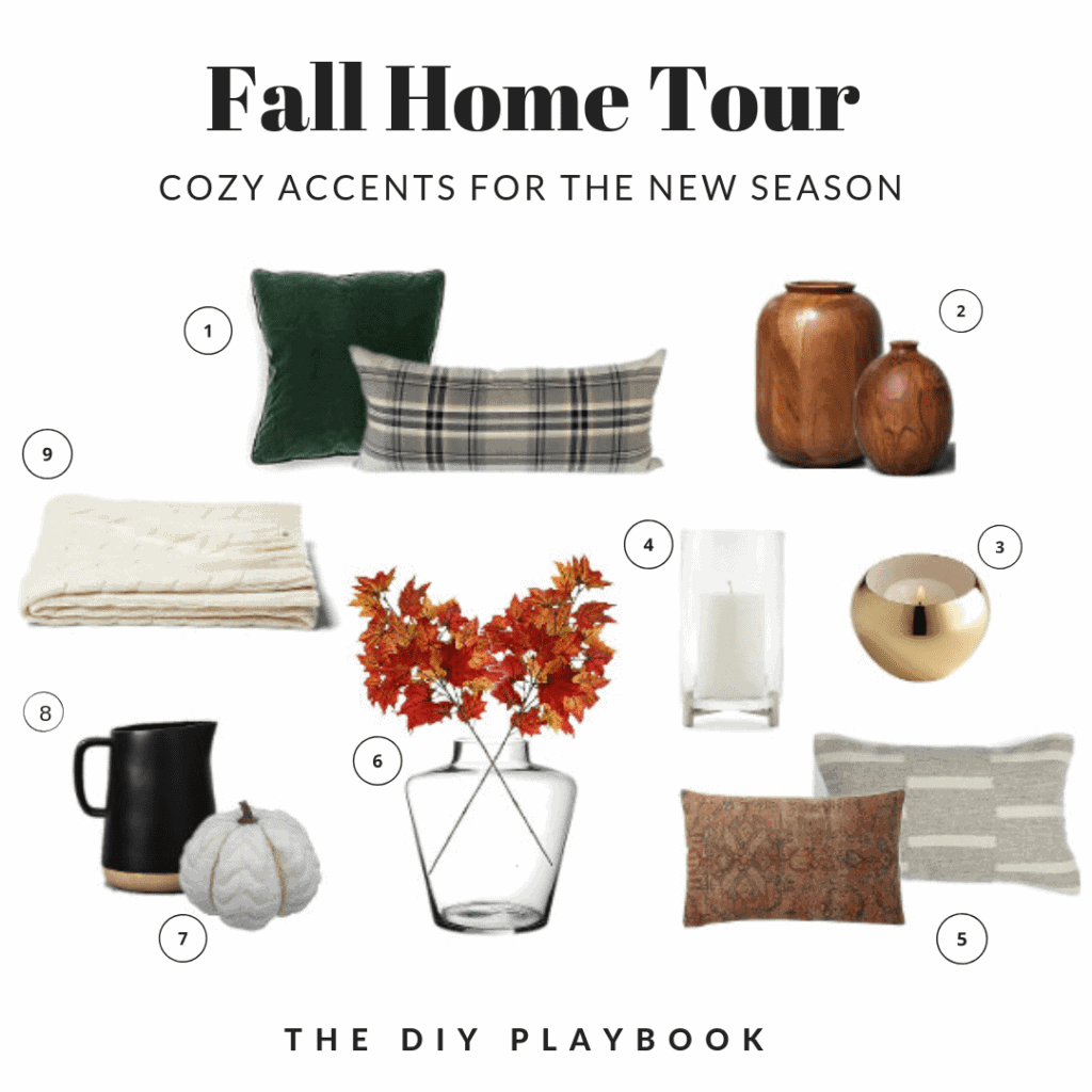 Fall home tour decor items