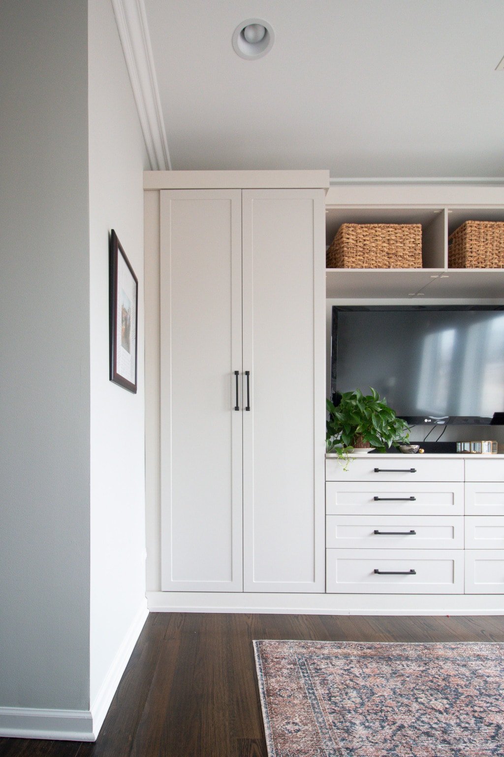 My mom's organized built-ins