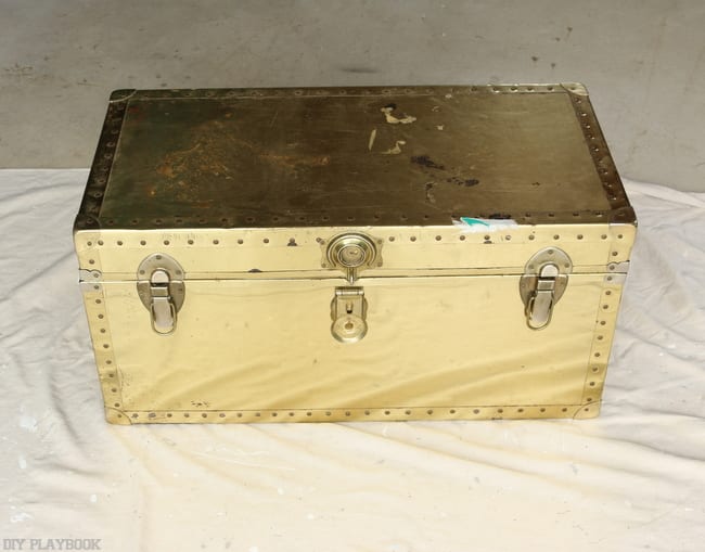 Refinishing a Brass Steamer Trunk - I know this trunk looks like a total disaster, but I promise I refinished it and now it is as good as new!