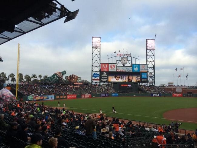 AT&T Park and a Giants game