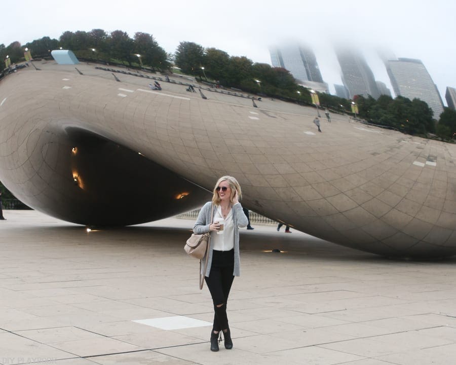 The Bean, or Cloud Gate, is a marvelous spot to take a photo in Chicago.